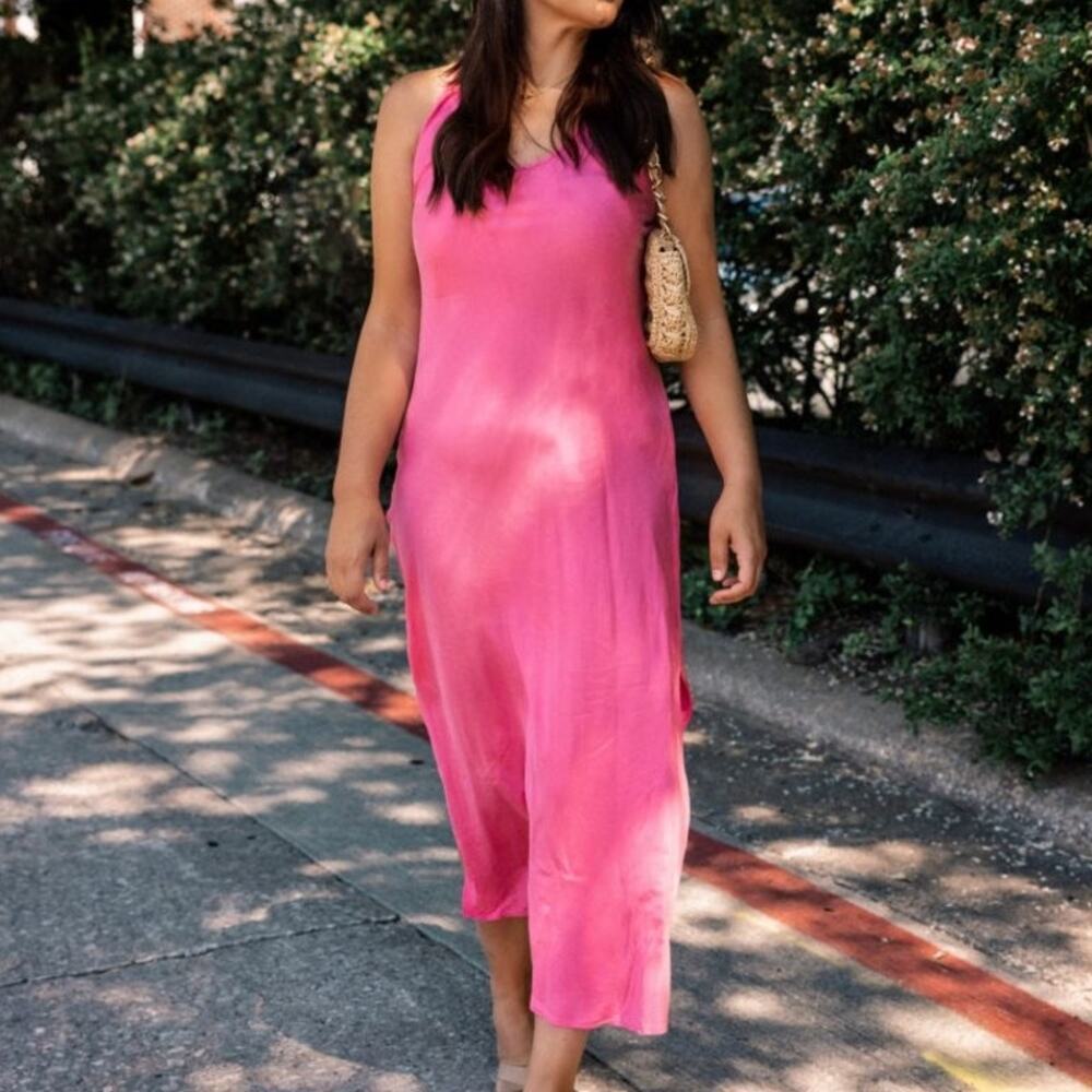 J. Crew SS 20 Pin Racer Back Side Slit Alicia Maxi Dress 4